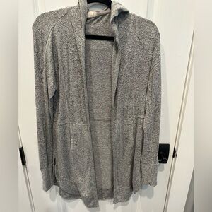Long Grey open front sweater
